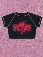 Skull Power Printed Crop Top