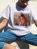 Emo Grunge Printed Oversized Tee
