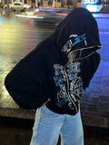 Halloween Rhinestone Zip Up Hoodie