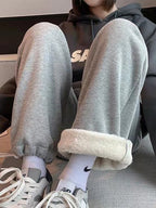 Fleece Lined Straight Leg Sweatpants
