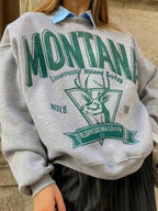 Montana Gray Pullover Graphic Sweatshirt