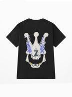 Burning Skull Graphic Short Sleeve Oversized Tee