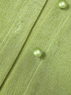 Sorbet Lime Green Velvet Three Piece Set