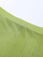 Sorbet Lime Green Velvet Three Piece Set