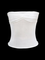 Ruched Patchwork Bandeau Top