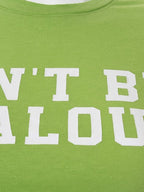 Short Sleeve Slogan Printed Crop Top