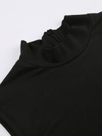 Sleeveless Sports Black Romper