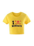 Hate Monday Printed Crop Top