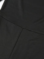 Plus Backless Long Sleeve Flare Leg Jumpsuit