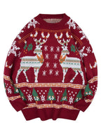 Christmas Deer Crew Neck Sweater
