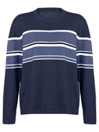 Patchwork Striped Knit Sweater