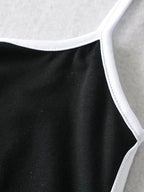 Contrast Trim Crop Cami Top
