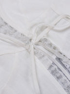Lace Trim Ruffle Crop Tank Top