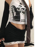 Figure Eye Pattern Cropped Tank Top