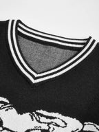 Heart Skull Jacquard Knit Sweater