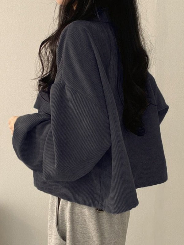 Vintage Corduroy Long Sleeve Blouse