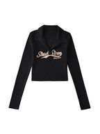 Street Storm Graphic Knit Crop Top