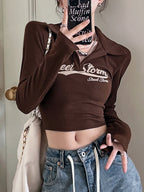 Street Storm Graphic Knit Crop Top