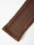 Vintage V Neck Cable Knit Top