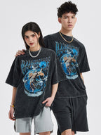 Unisex Acid Wash Vintage Graphic Tee