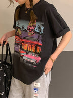 Motel Graphic Short Sleeve Oversized Tee
