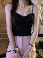 Smocked Lace Padded Corset Top