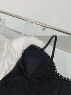 Smocked Lace Padded Corset Top