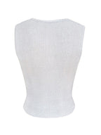 Semi Sheer Metallic Tank Top