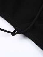 Sleeveless Open Back Black Bodysuit