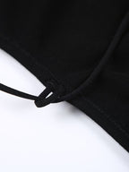 Sleeveless Open Back Black Bodysuit