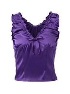 Purple Bow Lace Cami Top