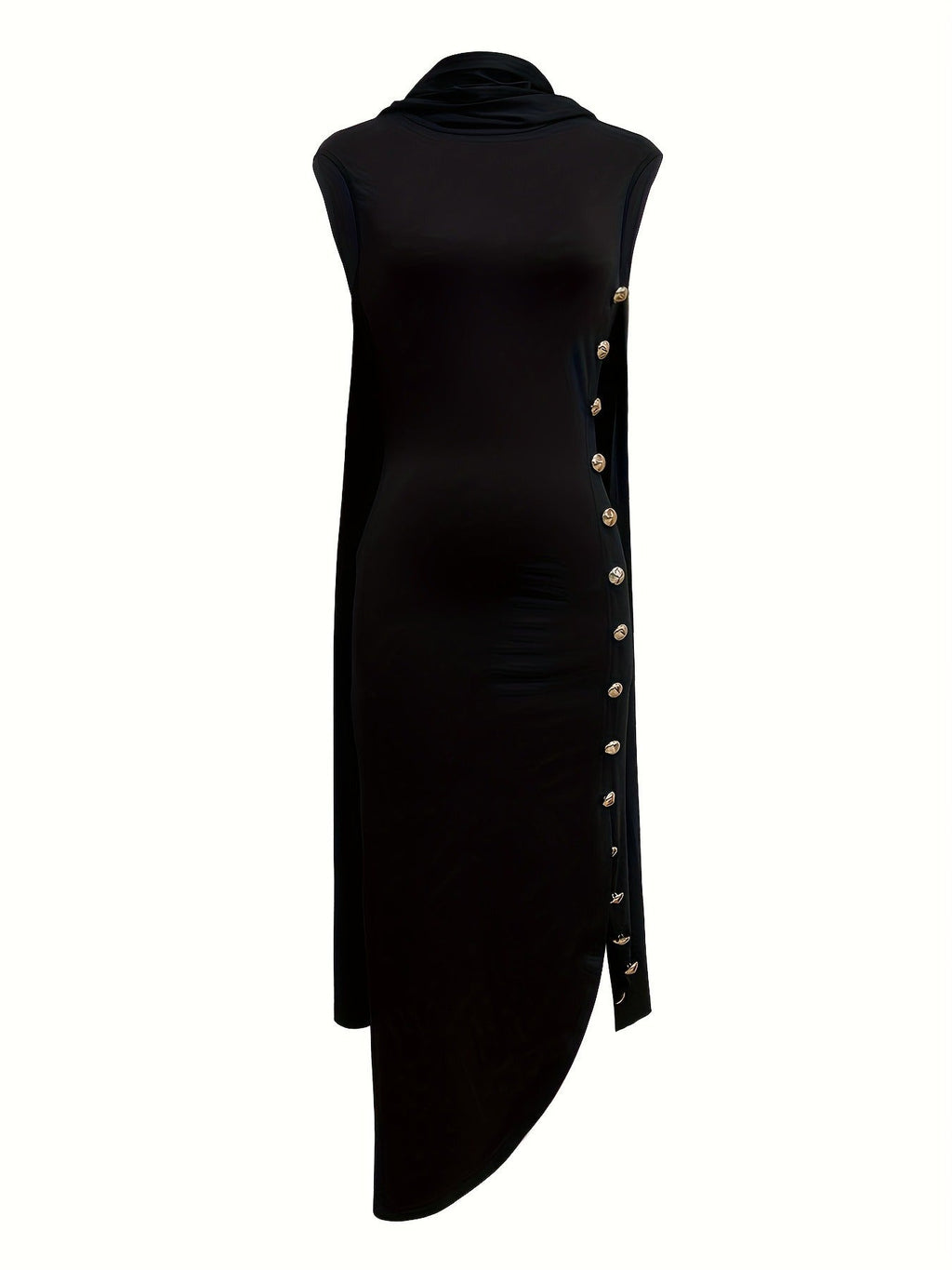 Sleeveless Cowl Neck Maxi Dress