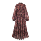 Elegant French-Style Ruffled Lantern Sleeves