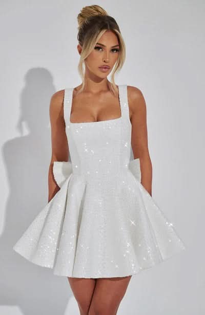 Sandy Bow Mini Dress