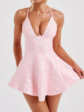 Halter-Neck Short Skirt Dress