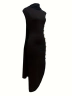 Sleeveless Cowl Neck Maxi Dress