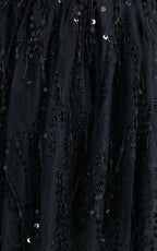 Sequin Fringe Deep V-Neck Halter Neck Fit and Flare Mini Dress