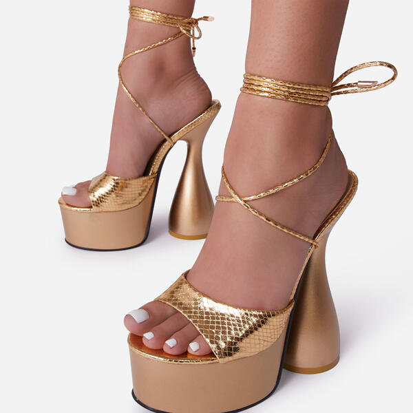 Gold Coming In Hot Heels