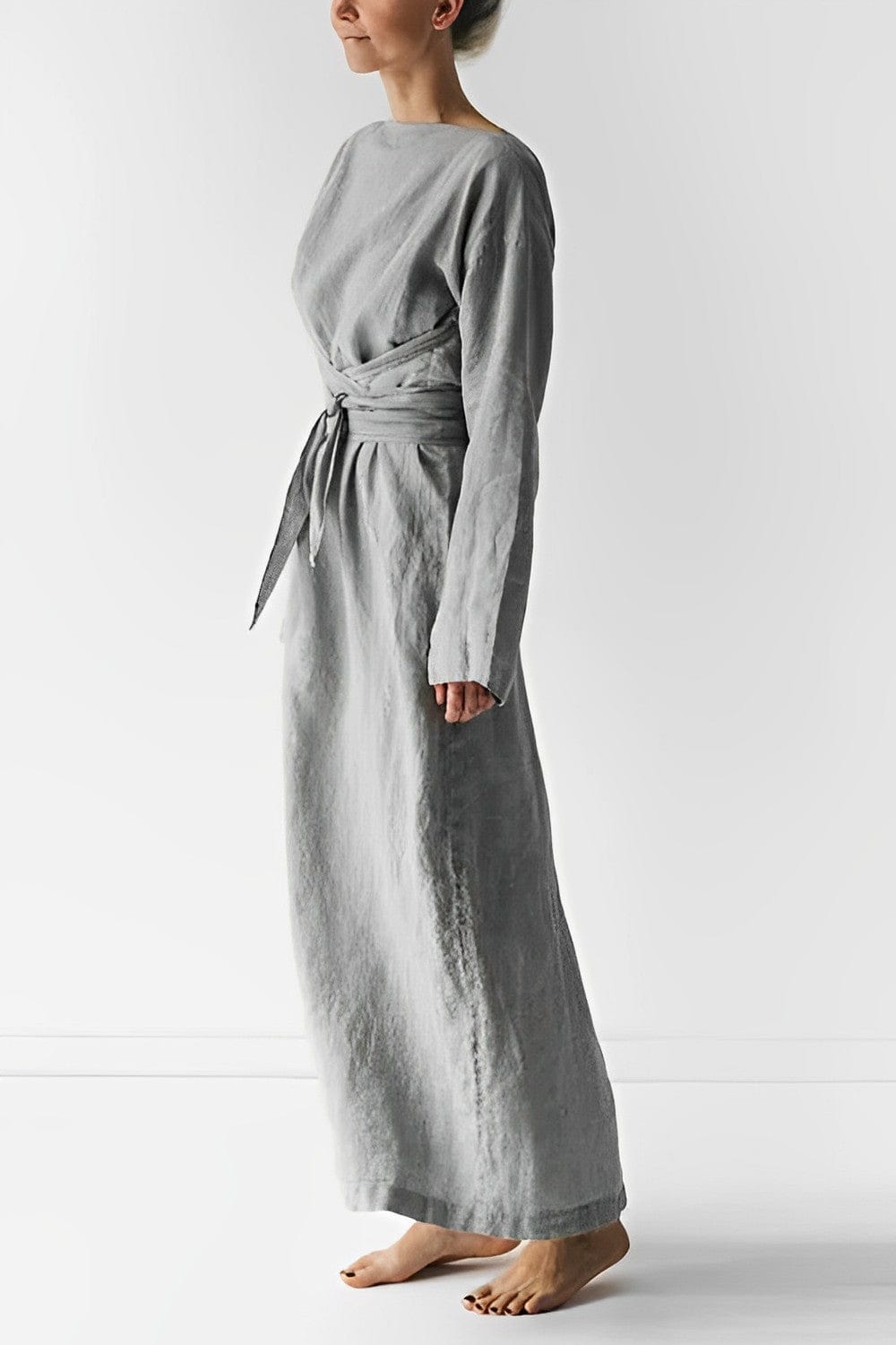 Julia Chic , Stylish Linen Maxi Dress Premium Wardrobe Essential