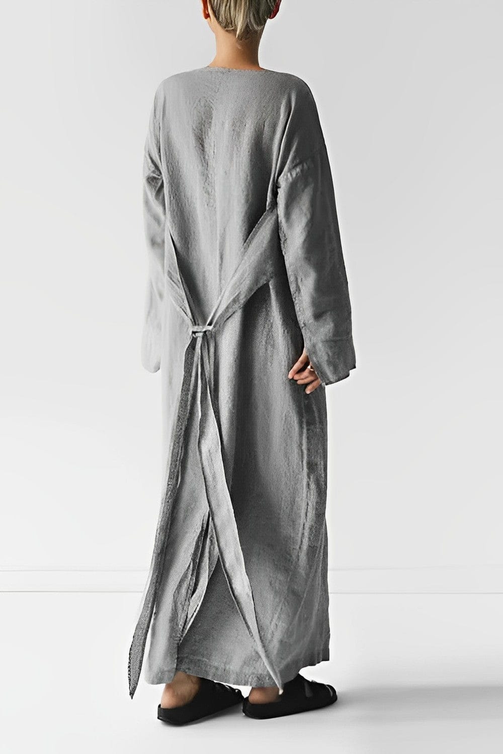 Julia Chic , Stylish Linen Maxi Dress Premium Wardrobe Essential