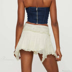 Irregular Ruched Asymmetrical Skirt