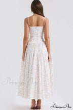 Isabella White Stylish Cotton Sundress