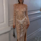 Giving All Of Me Rhinestone Maxi Dress