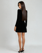 The Rosalie — Crystal Trim Mini Dress