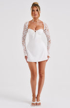 Olivia Elegant Tie - Back Mini Dress