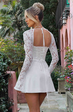 Olivia Elegant Tie - Back Mini Dress