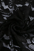 Jacquard Sheer Lace Long Sleeve Mermaid Maxi Dress