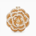 Jeline Gold Flower Clutch Bag
