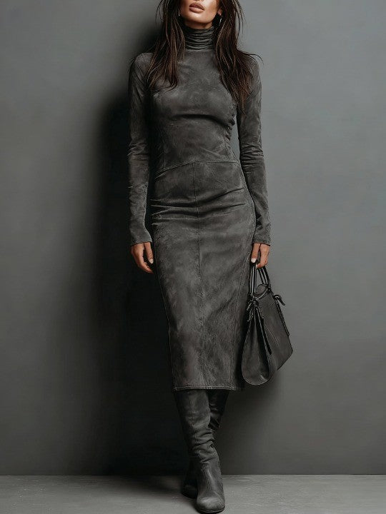 Anya | Suede Maxi Dress