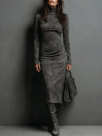 Anya | Suede Maxi Dress